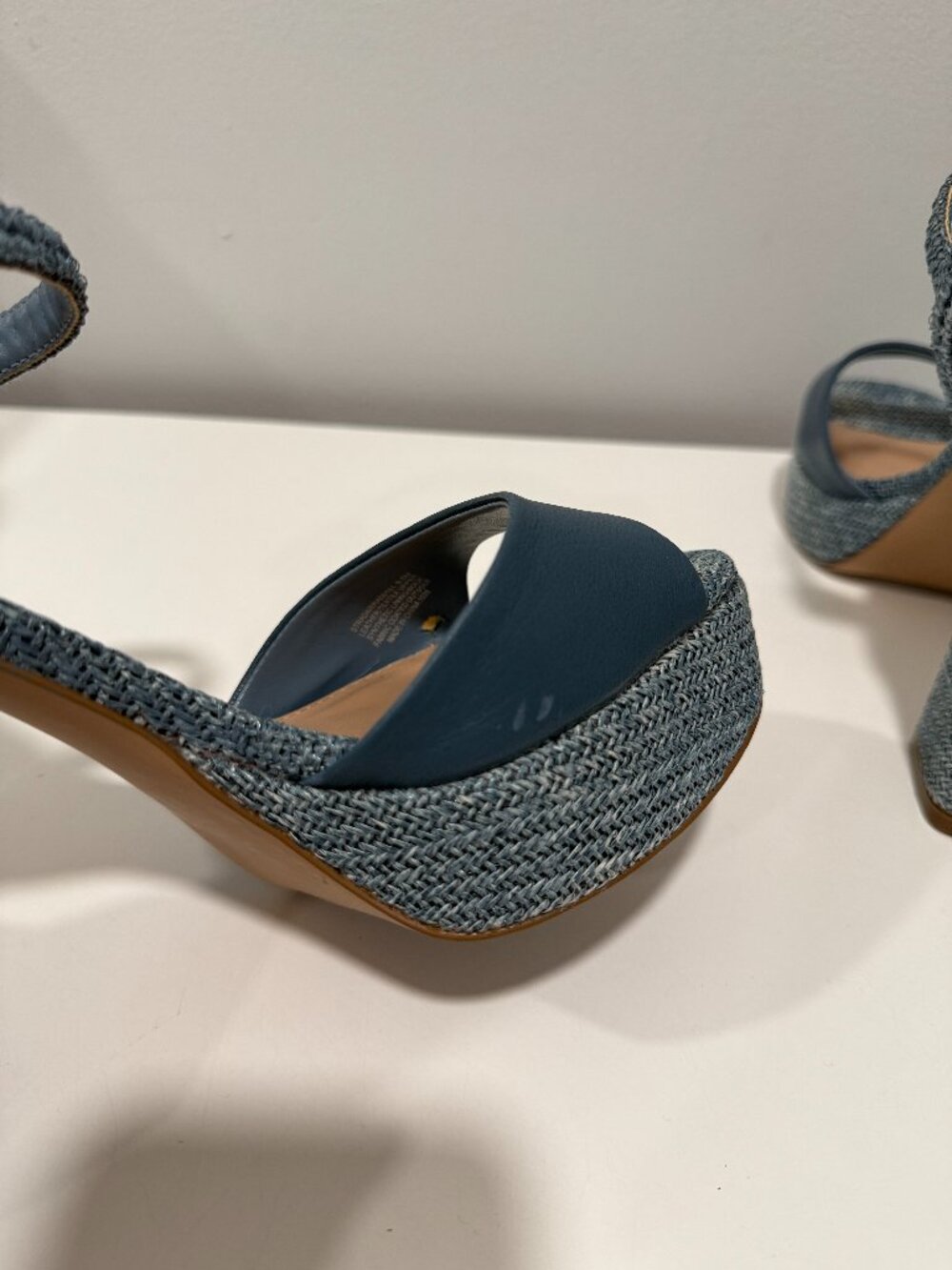 Steve Madden Strada Espadrille Sandal in Blue Raffia Size 8.5 - Picture 9 of 9